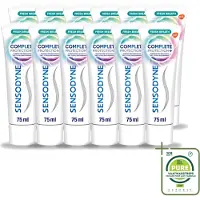 Sensodyne 12 x – Tandpasta – Complete Protection + Fresh Breath – 75 ml - Grootverpakking - Vaatwasstrips - Gevoelige Tanden - Tandpasta - Mondverzorging - Fris Adem - Tandgevoeligheid
