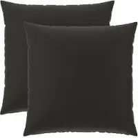 vidaXL Kussensloop 2 st HEERLEN Zwart 65 x 65 cm Polyester