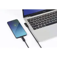 Renkforce glasvezel USB-C kabel, USB 3.2 Gen2, USB-C stekker, éénzijdig schuin, 10,00 meter, zwart, modelnummer RF-5625884