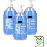 Sence 3 x - Provencal Lavendel - Handzeep - Savon - 500 ml - Grootverpakking - Vaatwasstrips - Handzeep - Lavendel - Handen Reinigen - Zachte Handen - Kalmerende Geur