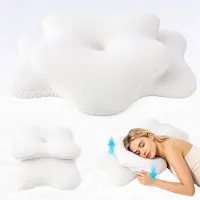 OKWISH Hoofdkussen Ergonomisch – 60 x 35 x 13 cm – Geheugenschuim – Wit – Nekondersteuning voor Zij en Rugslapen