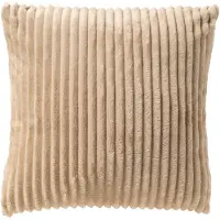 Dutch decor MART - kussenhoes 45x45 cm - zacht ribfluweel - gerecycled - Pumice Stone - beige - met rits - zonder binnenkussen