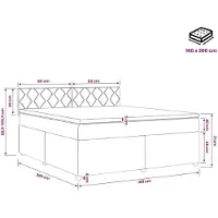 vidaXL - Boxspringbed - met - matras - met - hoofdeinde - Taupe - 160 - x - 200 - cm - Stof