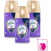 Glade 3 x - Automatische Spray - Tranquil Lavender & Aloë - 269 g - Bulkverpakking - Lavendel - Douchemop - Aloe Vera