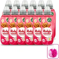 Robijn 12 x – Wasverzachter – Jasmijn Bloesem – 650 ml - Bulkverpakking - Wasverzachter jasmijn bloesem - Douchemop - Wasverzachter jasmijn