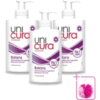 Unicura 3 x - Vloeibare Handzeep - Anti Bacterieel - Balans - 250 ml - Bulkverpakking - Handzeep - Douchemop - Antibacterieel