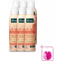 Kneipp 6 x - Douche schuim - Body & Mind Balance - Iris & Vetiver - 200 ml - Bulkverpakking - Douche foam - Douchemop - Rust