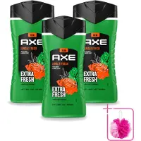Axe 3 x - 3-in-1 Douchegel - Jungle Fresh - Palm Leaves & Amber - Extra Fresh - 250 ml - Bulkverpakking - Douchegel - Douchemop - Lichaam
