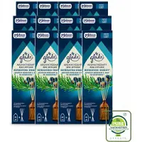 Glade 12 x - Geurstokjes Verfrissende Energie - Aromatherapie Geurverspreiding - 80 ml - Grootverpakking - Vaatwasstrips - Geurstokjes - Energie - Fris - Geur - Aromatherapie