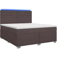 vidaXL Boxspringbed met matras, donkerbruin, 160 x 200 cm, met stoffen bekleding