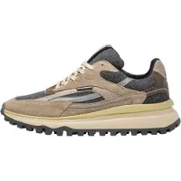Floris van Bommel Sneakers laag 'De Gripper 02 ' bruin / brokaat / grijs gemêleerd / zilver