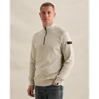 PME Legend Trui 'Pullover in 100% cotton with half-zip' beige