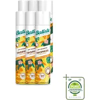Batiste 6 x Tropical droogshampoo - Tropische geur - 200 ml - Voordeelverpakking - 6 stuks