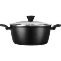 Epewex Degelijke 28cm 6L Pan met Deksel - Geschikt voor Inductie & Gas