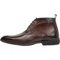 Floris van Bommel Veterboots 'De Hakker 01' donkerbruin