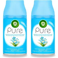 Air Wick 2 x Freshmatic - Luchtverfrisser Navulling - Pure Lentedauw - 250ml - Voordeelverpakking - 2 stuks