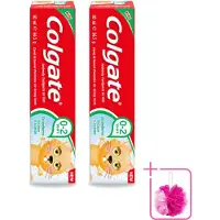 Colgate 2 x - Aardbeismaak - Kindertandpasta - Voor 0 tot 2 jaar oud - 50ml - Bulkverpakking - Baby tandpasta - Douchemop - Kindertandpasta