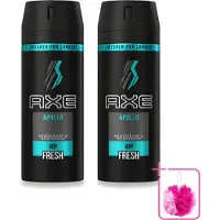 Axe 2 x - Deodorant Bodyspray - 48hrs Non Stop Fresh - Apollo - 150 ml - Bulkverpakking - Deodorant sprayer - Douchemop - Frisse geur