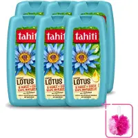 Tahiti 6 x - Douchegel - Lotus & Kokosolie - Hydraterend - 250 ml - Bulkverpakking - Douchegel - Douchemop - Kokosolie