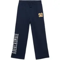 Abercrombie & Fitch Broek navy / lichtoranje / wit