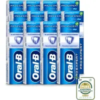 Oral-B 12 x - Pro-Expert Sterk Glazuur - Tandpasta - Beschermt Glazuur - 75 ml - Wasstrips - Tandpasta - Glazuur Beschermen - Glazuur Versterken - Tandplak Beschermen - Glazuur Erosie