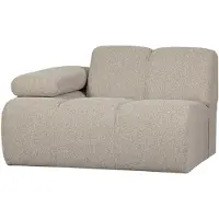 Woood Mojo 1-Zits Bank Met Arm Links - Bouclé - Beige - 74x120x97