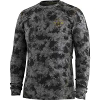 Smartwool - Thermokleding - M Classic Thermal Merino Base Layer Crew Boxed Black Tie Dye/Honey Gold voor Unisex van Wol - Maat 34-37 - Grijs