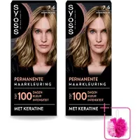 Syoss 2 x - Coloration 7-6 Middenblond - Haarverf - Grijsdekking - Vermindert Haarbreuk - Bulkverpakking - Permanente haarkleuring - Douchemop - Haarkleur