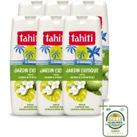 Tahiti 6 x – Douchegel – Exotische Tuin Jasmijn & Limoen - 315 ml - Wasstrips - Douchegel - Jasmijn - Limoen - Exotisch - Geur