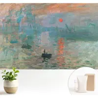 Wallfluent Fotobehang - Blauw Vliesbehang - 104x70 cm - Havenlandschap Fotobehang Vlies - Hal behang Deel - Muurschildering - Woonkamer behang
