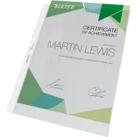 Leitz Premium Showtas A4 - 30% Gerecycled Plastic - 0,13 mm Folie - 4-gaats - 100 stuks - Transparant