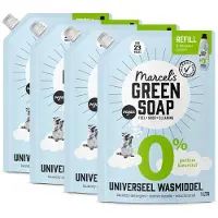 Marcel's Green Soap Wasmiddel Navulling - 0% - 4 x 1L - 92 wasbeurten