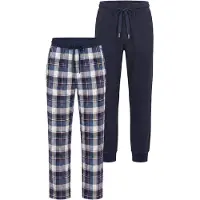 Phil&Co. Pyjamabroek 'Phil &amp; Co Heren Lange Pyjamabroeken 2-Pack' blauw