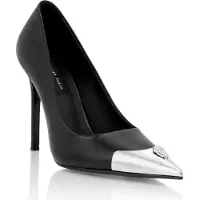 Philipp Plein Nappa Decollete Hi-Heels Pump H105 Skull Toe