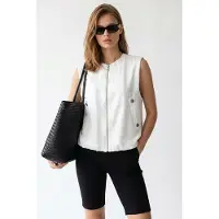 MixRay Dames Woven Poplin Gilet Met Ritsvoorkant