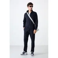 Tommy Life Heren Relaxed Fit Zip-kraag Sweatshirt en Broekset
