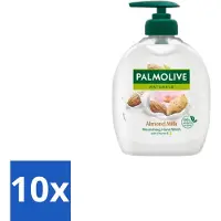 Palmolive 10 x Handzeep Naturals Amandel Melk 300 ml - Handzeep - Handen Reinigen - Handen Verzorgen - Amandelmelk - Aloë Vera