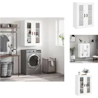 vidaXL Wandkast 69,5x34x90 cm wit