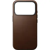 Nomad Traditional Leather Backcover met MagSafe voor de Apple iPhone 18 Pro / 17 Pro - Brown