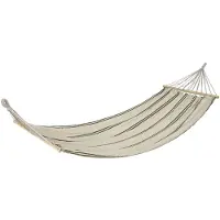Kaemingk Outdoor Living Hangmat Wolwit met Groene Strepen 200 x 100 cm