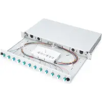 Digitus Fibre optic cable Caja de empalme de fibra óptica, equipada, LC, OM3 Grey