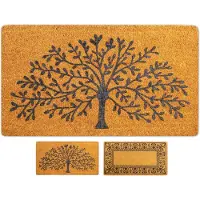 Famanu – Kokos deurmat met antislip PVC, 40x70 cm, voor binnen en buiten