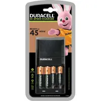 Duracell Chargeur de piles CEF27 Noir + 2 piles AA 1300 mAh et 2 piles AAA 750 mAh