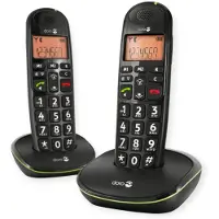 Doro PhoneEasy 100W - Draadloze DECT telefoon - Extra luid geluid - Zwart