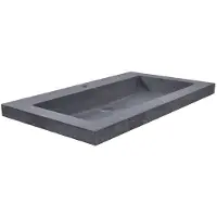 Mueller Single natuursteen meubelwastafel 60x46cm met kraangat