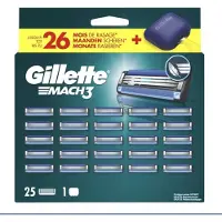 Gillette Mach3 Scheermesjes – 25 stuks + Travelcase