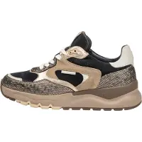 Floris van Bommel Sneakers laag 'Treni 02' lichtbeige / donkerbeige / goud / zwart