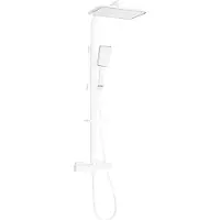 Mexen CQ54 opbouwdouche set met regendouche en thermostatische kraan, wit/chroom - 772505495-21