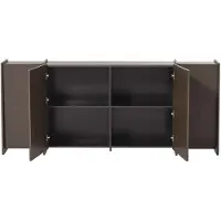 Woood Brock Dressoir 200 CM - Essen Fineer - Middenbruin - 85x200x44