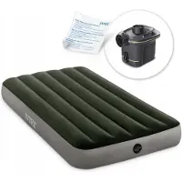 Intex Opblaasbaar eenpersoons luchtbed 191x99x25 cm met elektrische pomp